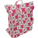 Retro 1880s Flowers Pattern 14 Buckle Up Backpack View2