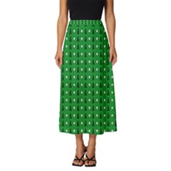 Green Christmas Tree Pattern Background Classic Midi Chiffon Skirt by Paksenen