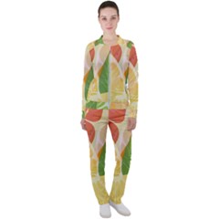 Citrus Fruit Healthy Vitamin Casual Jacket And Pants Set by Paksenen
