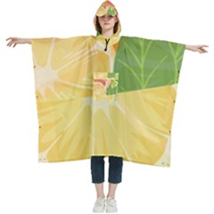 Citrus Fruit Healthy Vitamin Women s Hooded Rain Ponchos by Paksenen