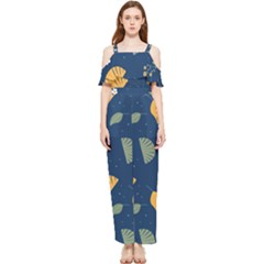 Cute Korean Pattern Draped Sleeveless Chiffon Jumpsuit by designsbymallika