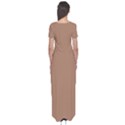 Mocha Mousse Hex Code #a47864 Short Sleeve Maxi Dress View2