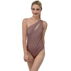 Mocha Mousse Hex Code #a47864 To One Side Swimsuit by dressshop