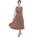 Mocha Mousse Hex Code #a47864 Round Neck Boho Dress View1