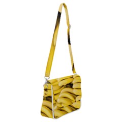 Bananas, Macro, Fruits, Ripe Bananas Shoulder Bag With Back Zipper by kyorashop23