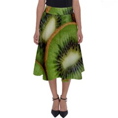 Kiwi Texture, Background With Kiwi, Fruits, Kiwi Perfect Length Midi Skirt by kyorashop23