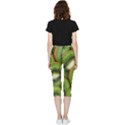Kiwi Texture, Background With Kiwi, Fruits, Kiwi Inside Out Lightweight Velour Capri Leggings  View2