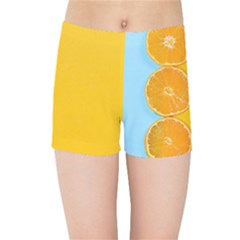 Orange, Slices, Fruit, Citrus Kids  Sports Shorts by kyorashop23