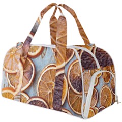 Orange, Slices, Fruits, Citrus Burner Gym Duffel Bag by kyorashop23