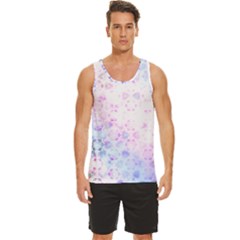 Digital Art Artwork Abstract Pink Purple Men s Wide Collar Tank Top by Dutashop