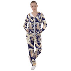 Thinker Sculpture Design Geometric Women s Tracksuit by Salmanaz77