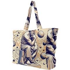 Thinker Sculpture Design Geometric Simple Shoulder Bag by Salmanaz77