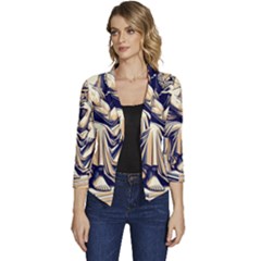 Thinker Sculpture Design Geometric Women s Casual 3/4 Sleeve Spring Jacket by Salmanaz77