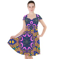 Mandala Fishes   Cap Sleeve Midi Dress With Pockets by ConteMonfrey