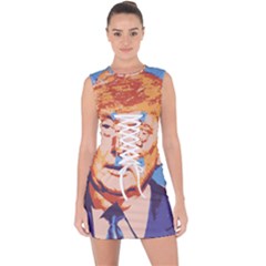 Orange Donald Trump Lace Up Front Bodycon Dress by vintagetrump