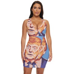 Orange Donald Trump Draped Bodycon Dress by vintagetrump