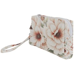 Floral Design 02 Wristlet Pouch Bag (small) by myclothy