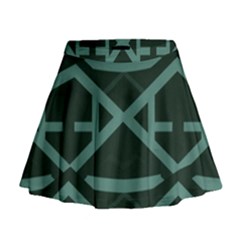 Geometric Design 01 Mini Flare Skirt by myclothy
