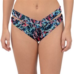 Leaves Pattern Patterns Colorful Double Strap Halter Bikini Bottoms by Posterlux