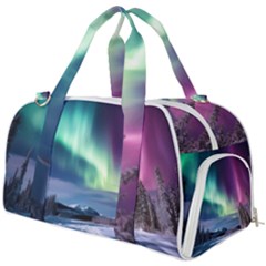 Northern Lights Aurora Night Nature Burner Gym Duffel Bag by Posterlux