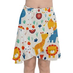 Pet Animal 03 Chiffon Wrap Front Skirt by myclothy