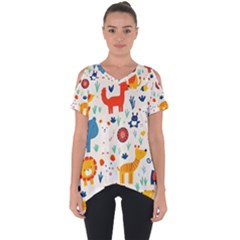 Pet Animal 03 Cut Out Side Drop T-shirt by myclothy