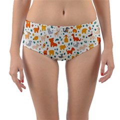 Pet Animal 04 Reversible Mid-waist Bikini Bottoms by myclothy