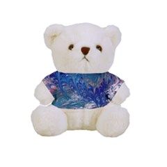Blue Feathers And Flames Full Print Cuddly Teddy Bear by kaleidomarblingart
