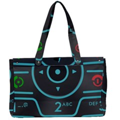 Retro Mobile Device Output Device Canvas Work Bag by Bedest