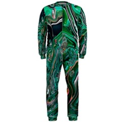 Malachite  Onepiece Jumpsuit (men) by kaleidomarblingart