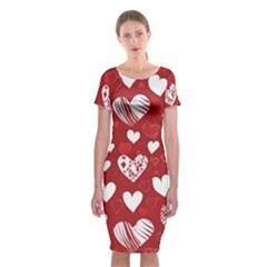 Valentine Classic Short Sleeve Midi Dress by pollyparadiseartshop