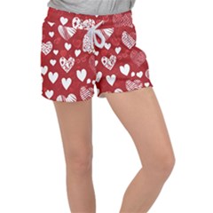 Valentine Women s Velour Lounge Shorts by pollyparadiseartshop