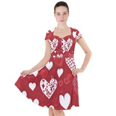 Valentine Cap Sleeve Midi Dress by pollyparadiseartshop