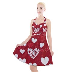 Valentine Halter Party Swing Dress  by pollyparadiseartshop