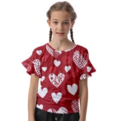 Valentine Kids  Cut Out Flutter Sleeves by pollyparadiseartshop