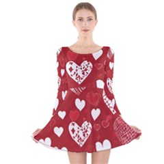 Valentine Long Sleeve Velvet Skater Dress by pollyparadiseartshop