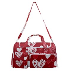 Valentine Sports Gym Duffle Bag With Shoe Compartment by pollyparadiseartshop