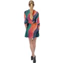Art Abstract Pattern Mini Skater Shirt Dress View2