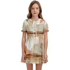 Abstract Sun Boho Bohemian Design Kids  Sweet Collar Dress by Salmanaz77