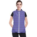 Blue Tartan Plaid 1 Women s Puffer Vest View1