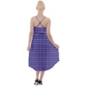 Blue Tartan Plaid 1 High-Low Halter Chiffon Dress  View2