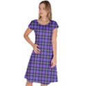 Blue Tartan Plaid 1 Classic Short Sleeve Dress View1