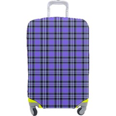 Blue Tartan Plaid 1 Luggage Cover (large) by dressshop