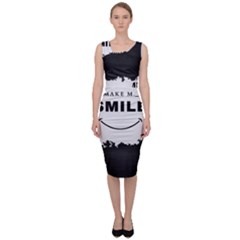Black And White Simple Make Me Smile T Shirt 20250203 014057 0000 Sleeveless Pencil Dress by Cowcow2005