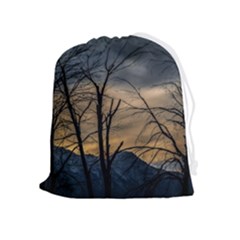 Tree Silhouette At Border Of Nahuel Haupi Lake, Rio Negro, Argentina Drawstring Pouch (xl) by dflcprintsclothing