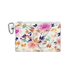 Abstract Floral Background Canvas Cosmetic Bag (small) by kyorashop23