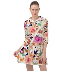 Abstract Floral Background Mini Skater Shirt Dress by kyorashop23