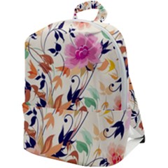 Abstract Floral Background Zip Up Backpack by kyorashop23