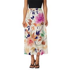 Abstract Floral Background Classic Midi Chiffon Skirt by kyorashop23