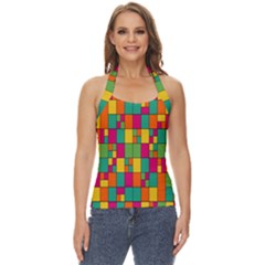 Abstract-background Basic Halter Top by kyorashop23